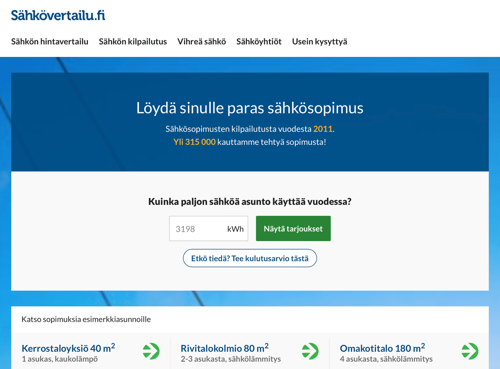 Sähkövertailun etusivu